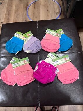 NEW GroVia Hybrid Shell Waterproof Diaper Cover One-Size pack of 8